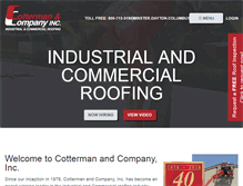 Tablet Screenshot of cottermanroofing.com